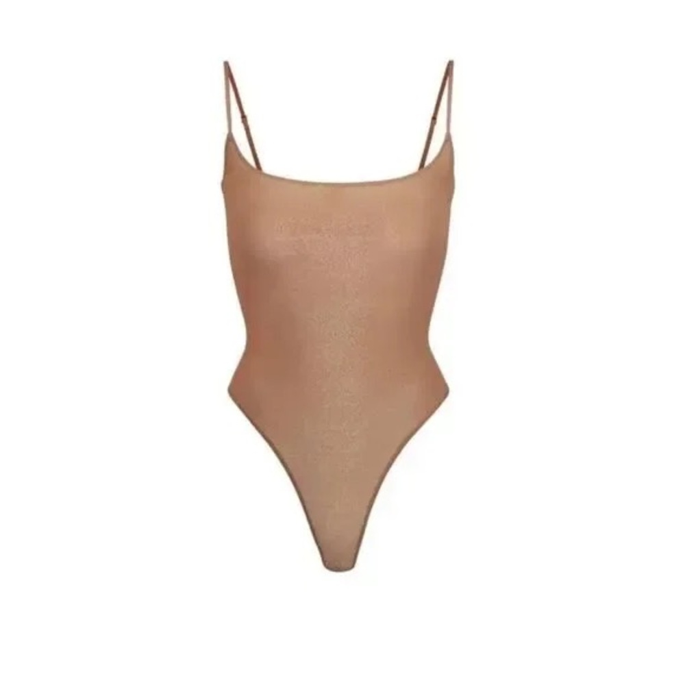 SKIMS Shimmer Cami Bodysuit Copper